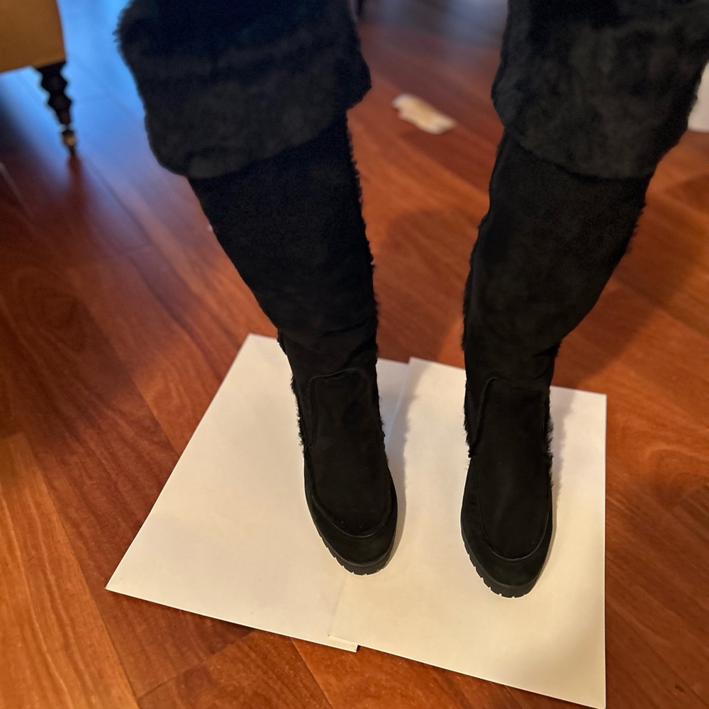Fendi Black Winter Rain Boots Sleek Minimalist Design
